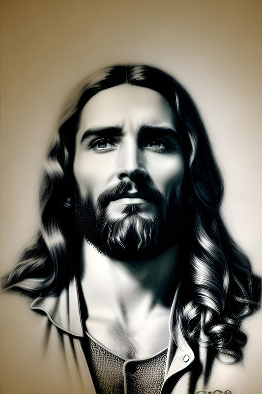 Jesus black and white