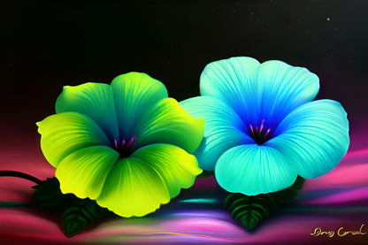 Neon flowers