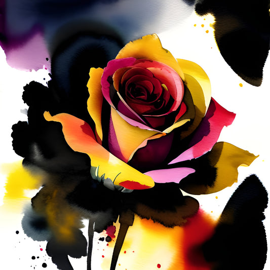 Rose black yellow pink