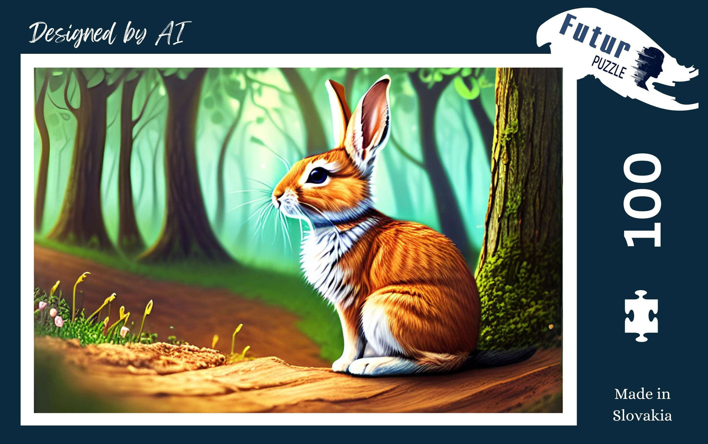 Puzzle Hare in the forest