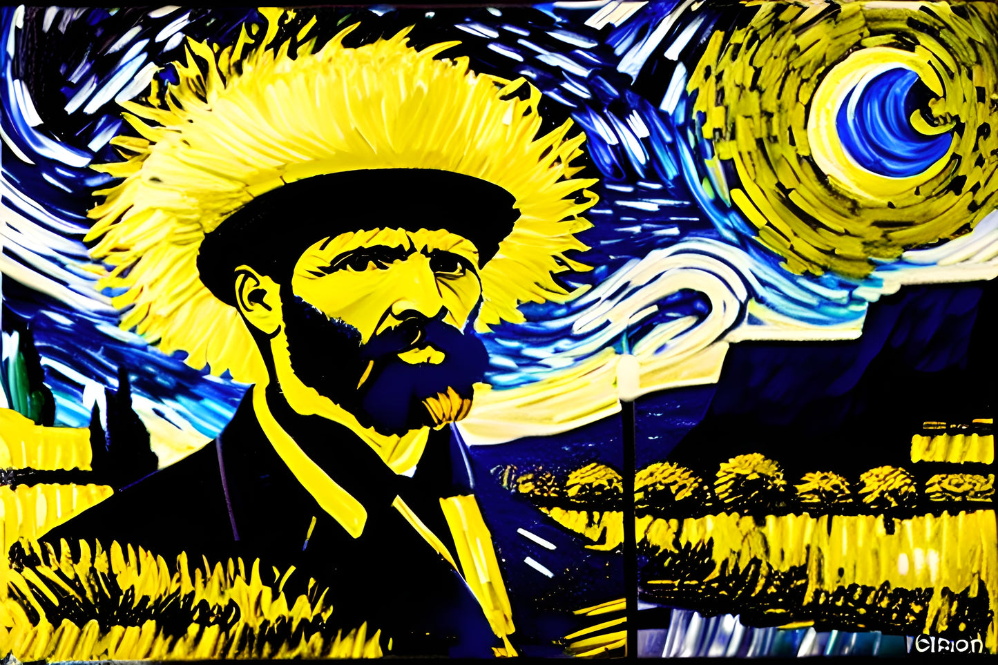 van Gogh v slamenom klobúku